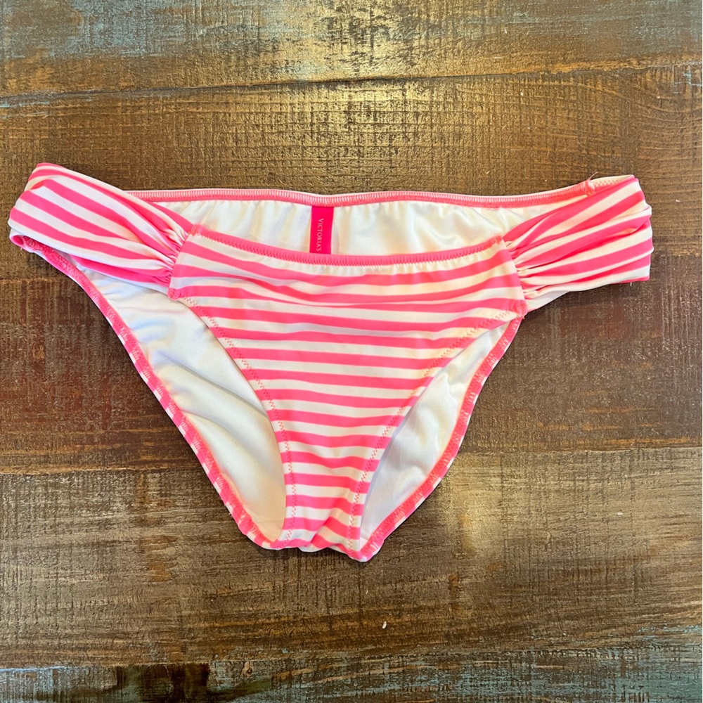 Women's Pink Stripe Bikini Bottom
